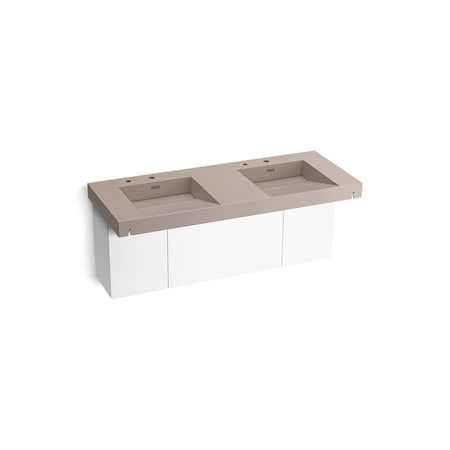 Kohler Constellation 60In Wall-Mount Basin Lavatory System In Canvas 81030-BPW-KCC